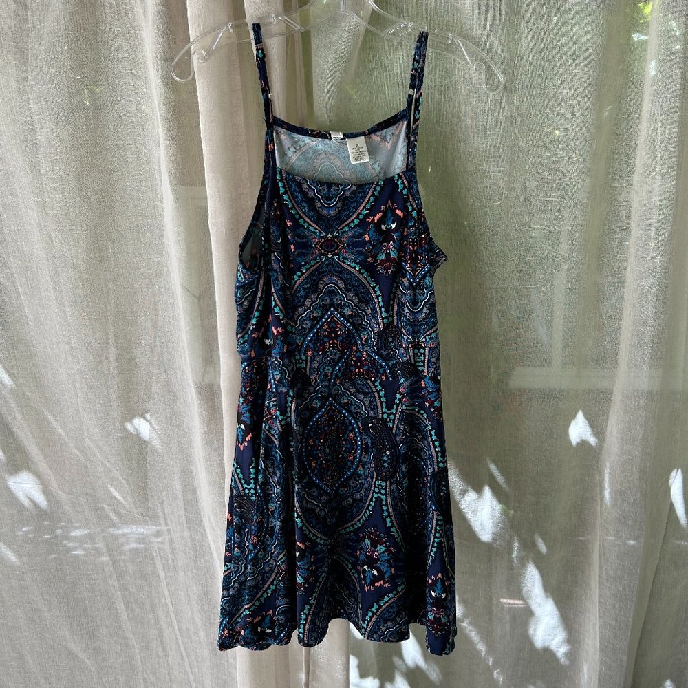 Mimi Chica Mini Dress Size M in Blue Multi